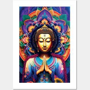 Buddha Namaste Mandala Posters and Art